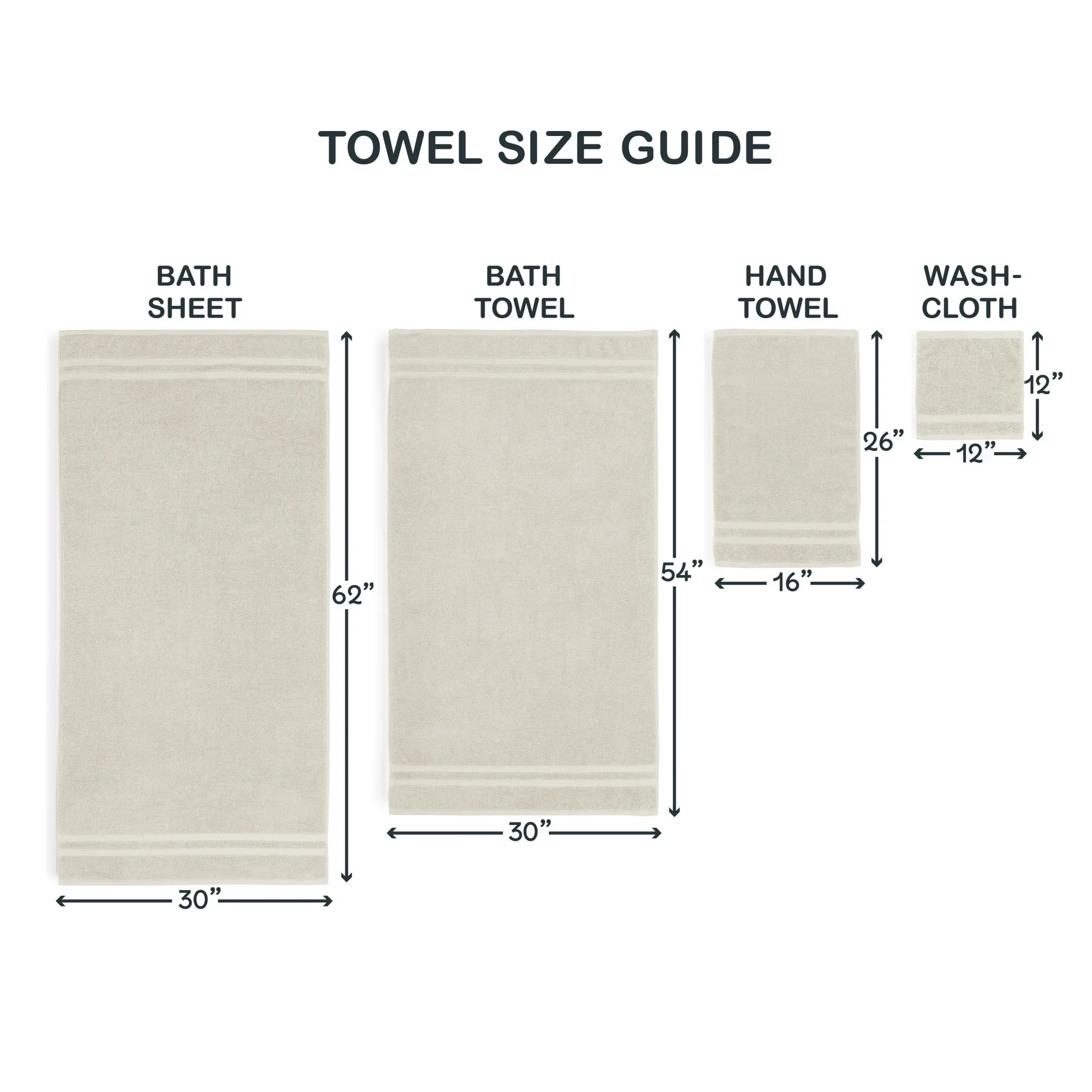 2 PZA Toalla de Baño Sólida 30" x 54" GRIS - Imagen 7